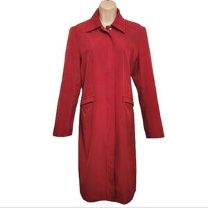 Marks and Spencer Red Trench Coat Jacket Size 4